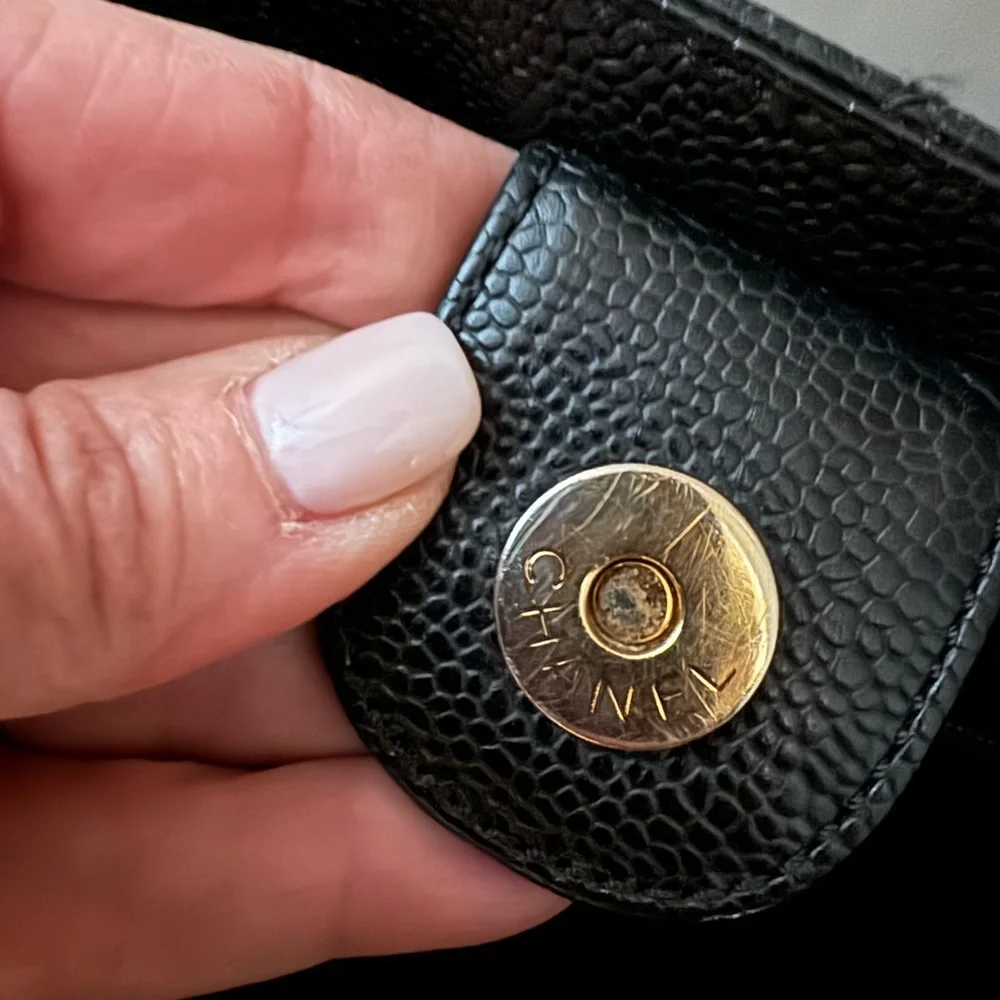Chanel Black Quilted Caviar Timeless Classic Petit Shopping Tote - Picture 12 of 16